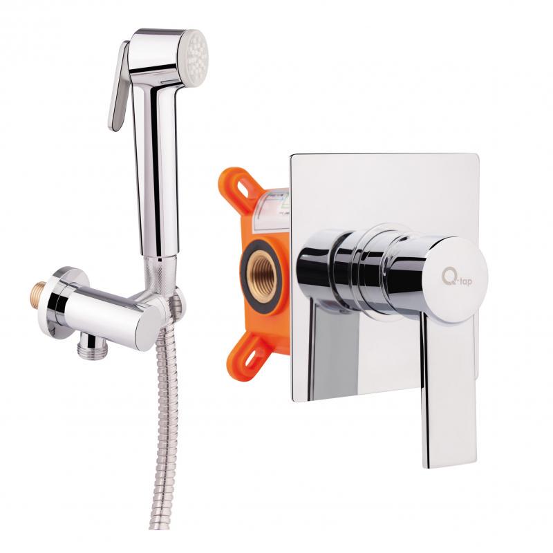 Смеситель скрытого монтажа для биде Q-tap Form CRM 001AB SQ