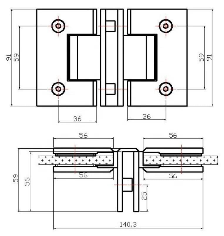 Петли для стекла для общих душевых кабин на две двери и перегородок между ними br-310 из полированной нержавеющей стали - фото 3 Петли для стекла для общих душевых кабин на две двери и перегородок между ними br-310 из полированной нержавеющей стали - фото 3
