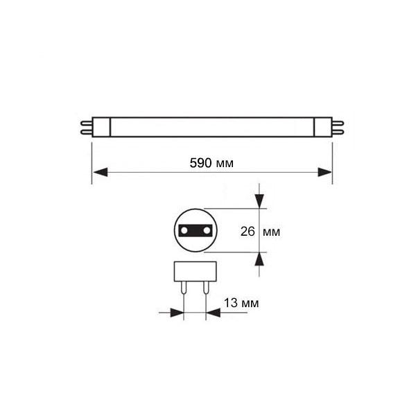 Лампа ультрафіолетова Osram Suprablack L 18 W/73 G13 - фото 2