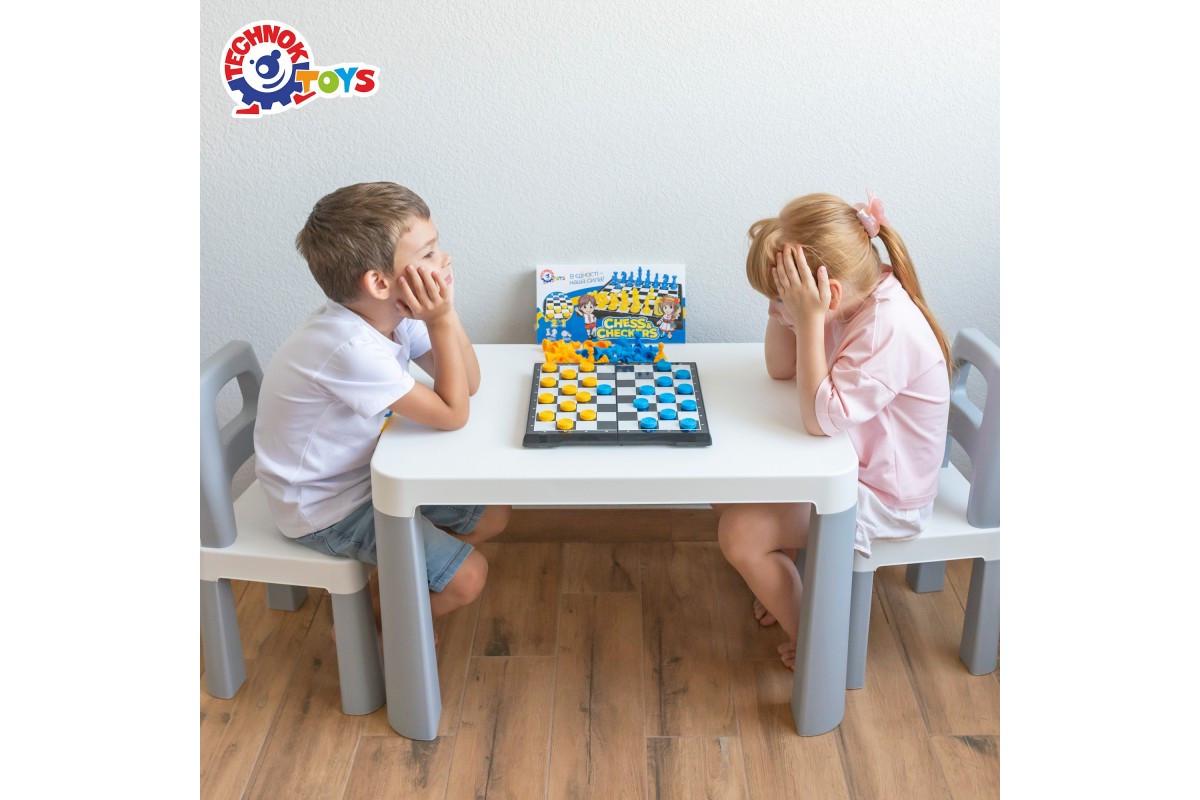 Набір настільних ігор ТехноК Шахи та шашки (9055) - фото 6 Набір настільних ігор ТехноК Шахи та шашки (9055) - фото 6