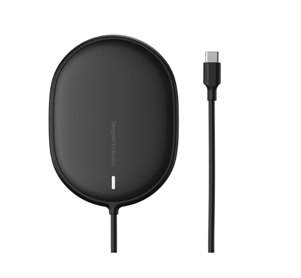 Бездротовий зарядний пристрій Baseus WXQJ-01 Light Magnetic Wireless Charger suit for IP12 with Type-C 1,5 м Black