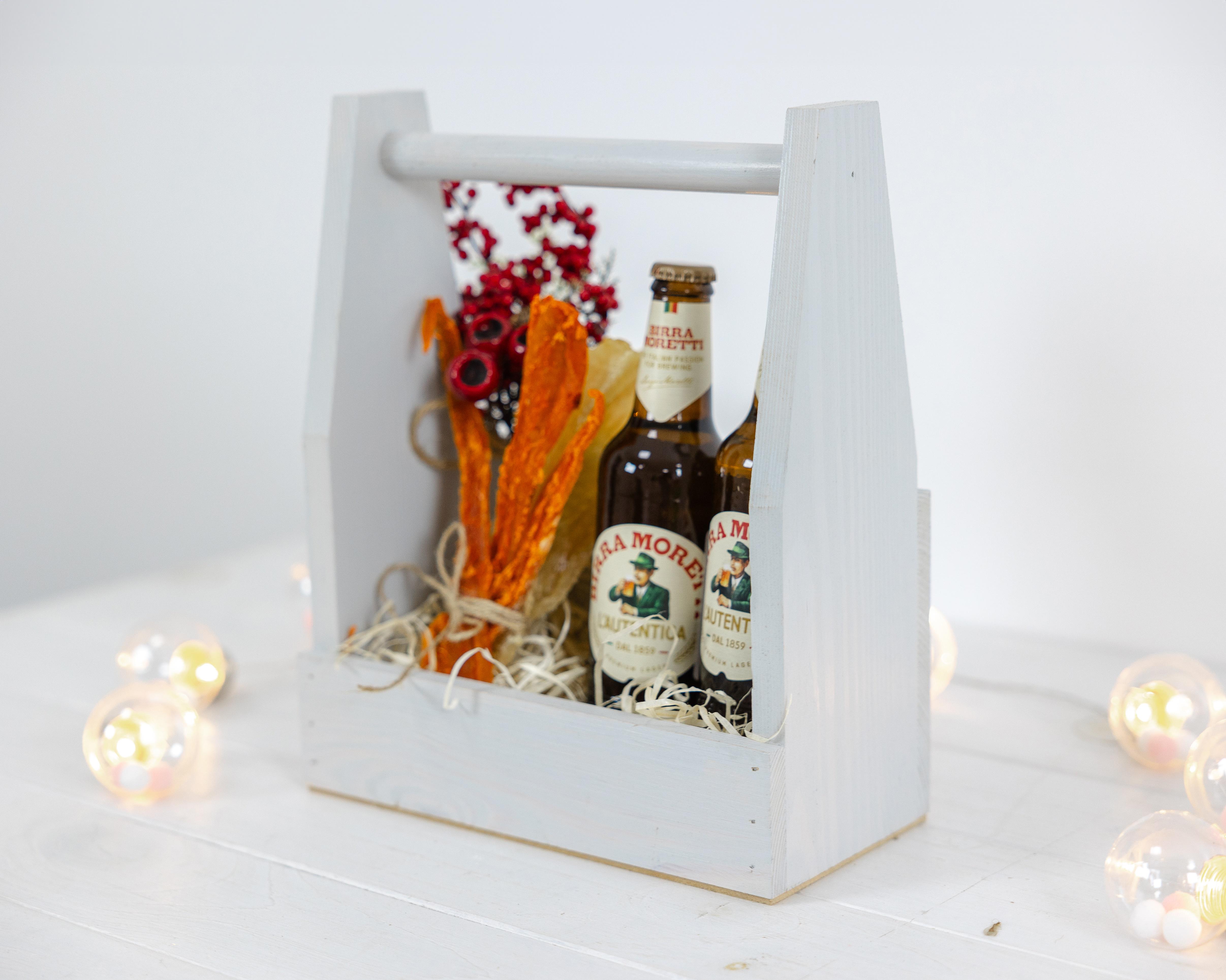 Ящик подарунковий дерев'яний Turbota box Світло-сірий (0002128) - фото 8