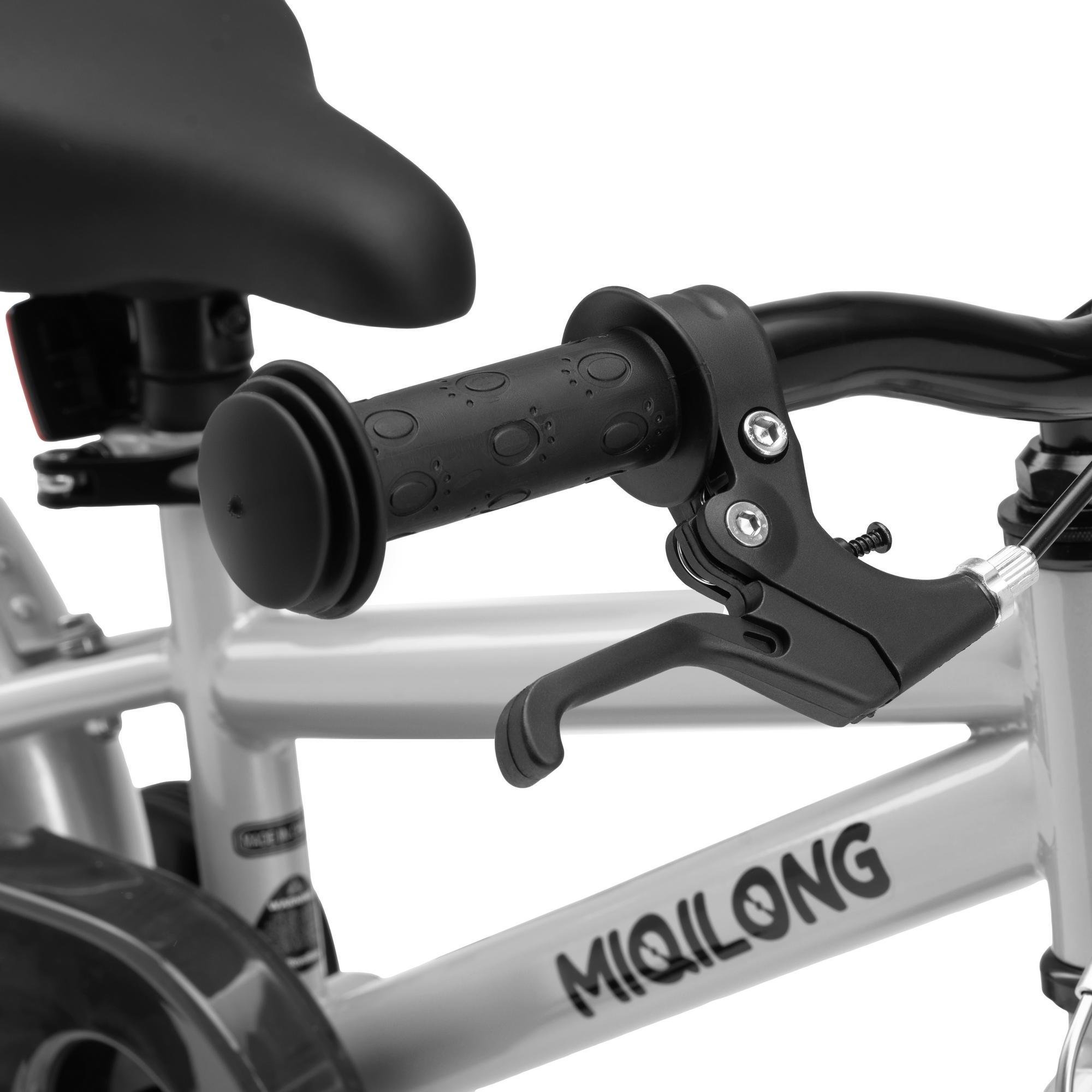 Детский велосипед Miqilong ST 12" Серебристый (28745623) - фото 8
