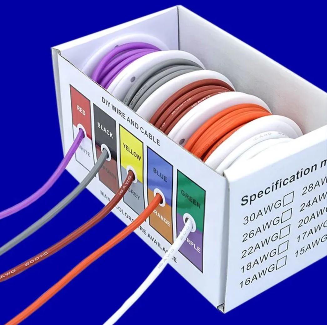 Набір монтажного дроту HandsKit 24AWG-RG у силіконовій ізоляції 0,2 мм2x10 м Різнокольоровий (2379180576) - фото 3