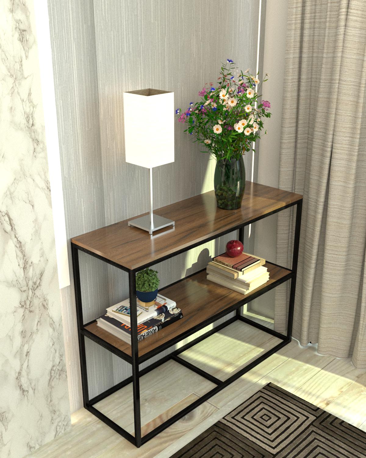 Столик консольний EcoLoft Ріона DSP-1350-8 в стилі лофт Дуб Ліворно (31727692)