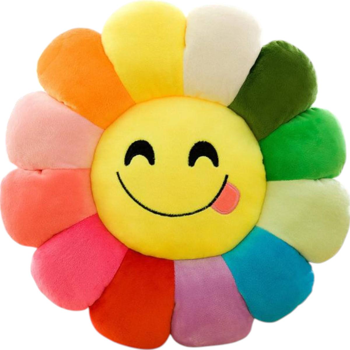 Подушка на стул мягкая Koloco Смайлик радуга (42240)