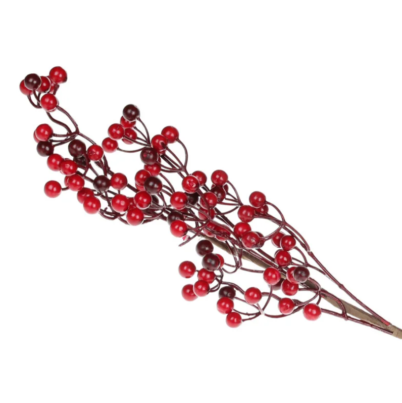 Декоративная ветка с ягодами 60 см Красный/Бордовый (2776108047)