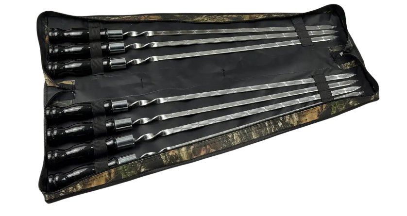 Набор шампуров GrillMaster Блэк сталь 3 мм 7 пр. Черный (10-164-NB-2274)