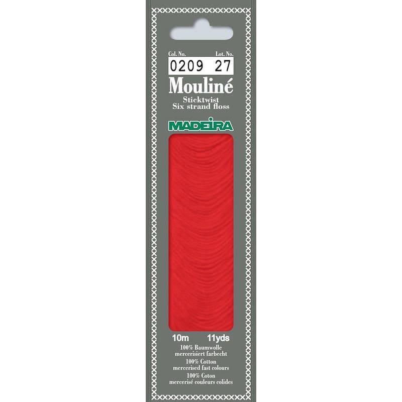 Нитки мулине Madeira 0209 Mouline Желто-красный
