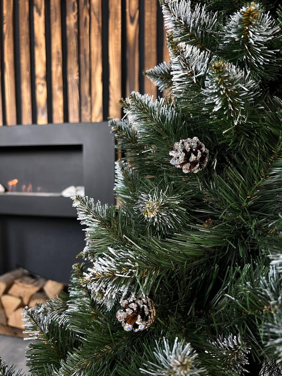 Штучна ялинка засніжена Елітна з шишками 1,3 м Зелений (YNK08164) - фото 6 Штучна ялинка засніжена Елітна з шишками 1,3 м Зелений (YNK08164) - фото 6