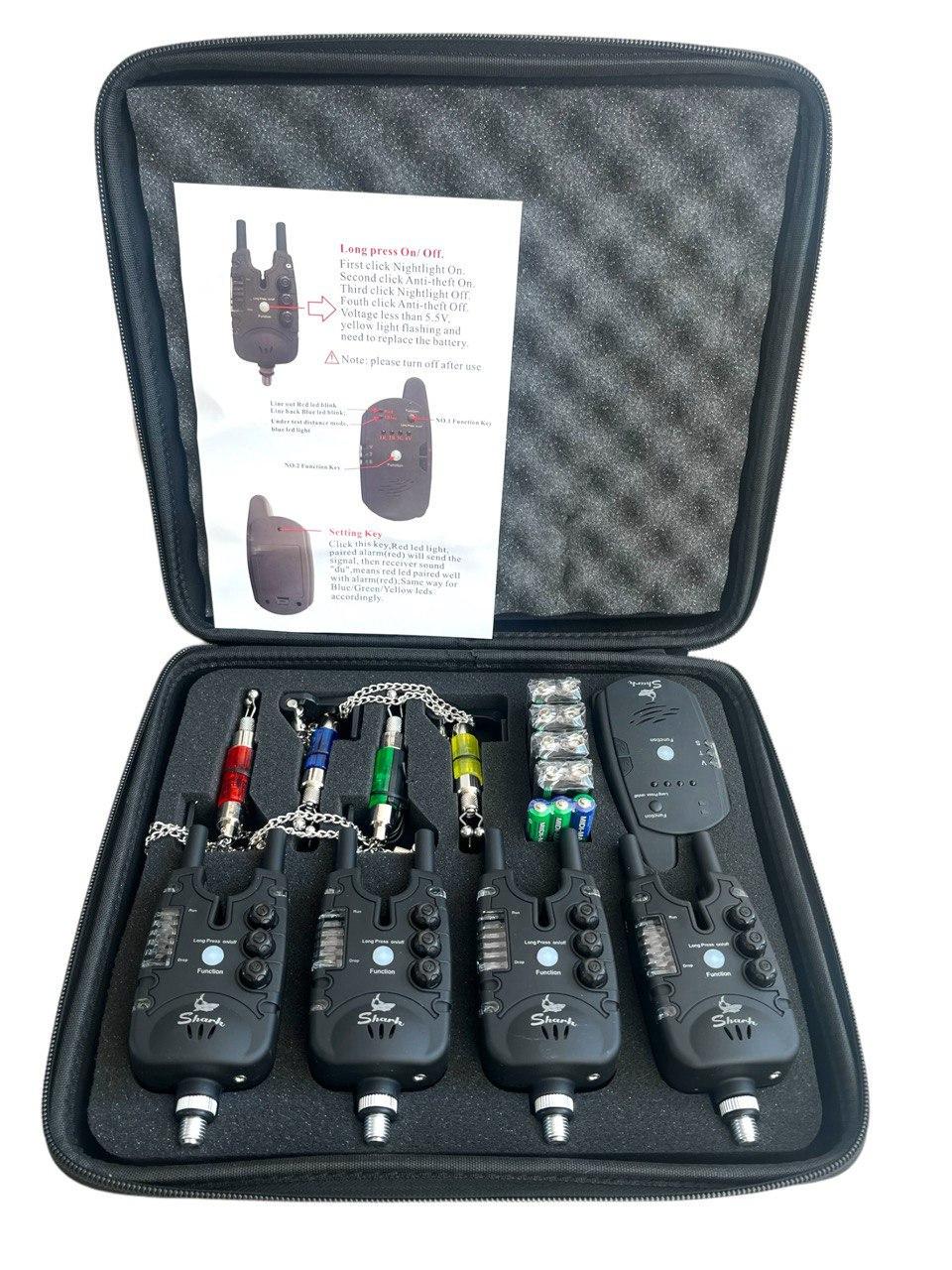 Набір сигналізаторів SHARK TLI-28 Антизлодій зі свінгерами 4 комплекти в кейсі (2226452658) - фото 2
