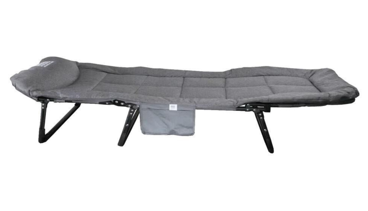 Раскладушка с матрасом Bass Polska 200х64х30 см Серый (BH 31005)