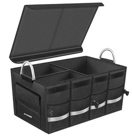 Органайзер автомобильный складной в багажник с крышкой 50 л Черный Органайзер автомобильный складной в багажник с крышкой 50 л Черный