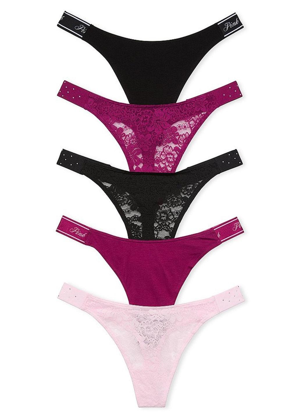 Набор трусиков Victoria's Secret L 5шт. Разноцветный (1440000420787QD7L)