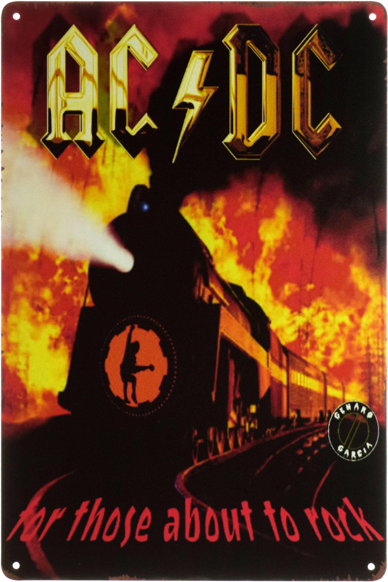 Табличка металлическая AC/DC For Those About To Rock 20x30 см - фото 1 Табличка металлическая AC/DC For Those About To Rock 20x30 см - фото 1
