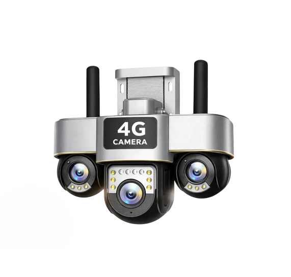 Камера 4G уличная 15MP с тремя объективами и поворотным управлением (G0588)