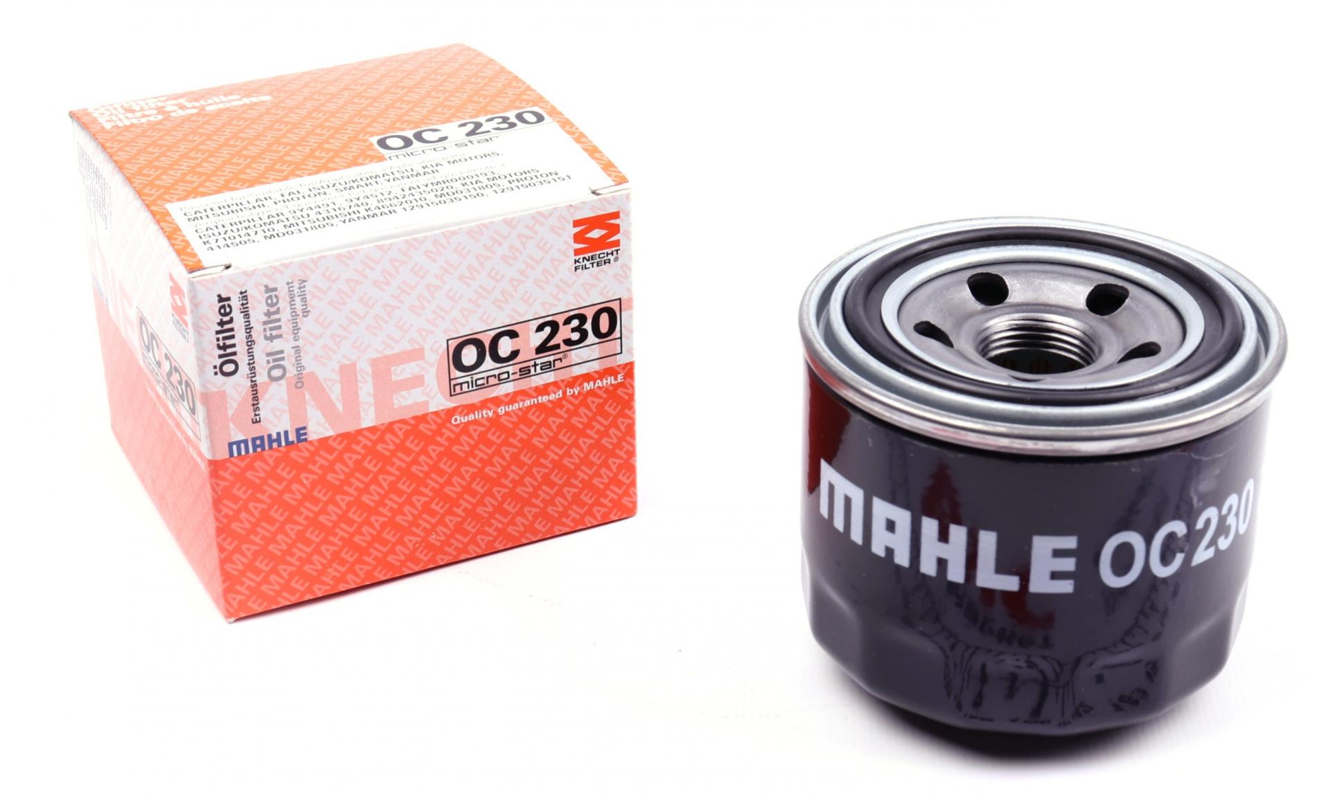 Фильтр масляный KNECHT для Kia/Mitsubishi/Subaru 03- h 65,6 мм (OC 230)