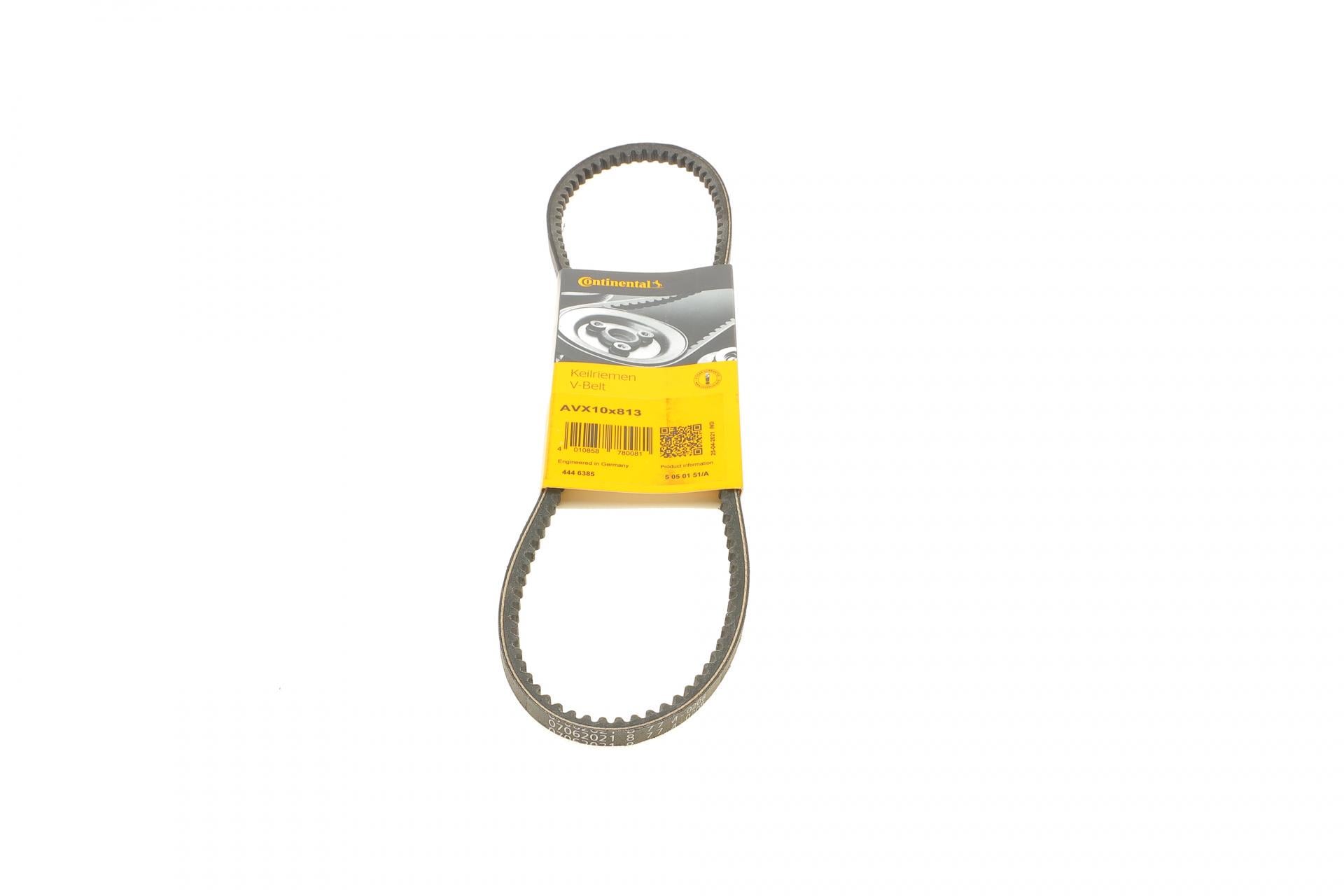 Ремінь генератора Continental для Opel Omega A/Vectra A 2.0-3.0 86-95/Ford Escort/Fiesta 1.0-1.3 76-95 (AVX10X813)