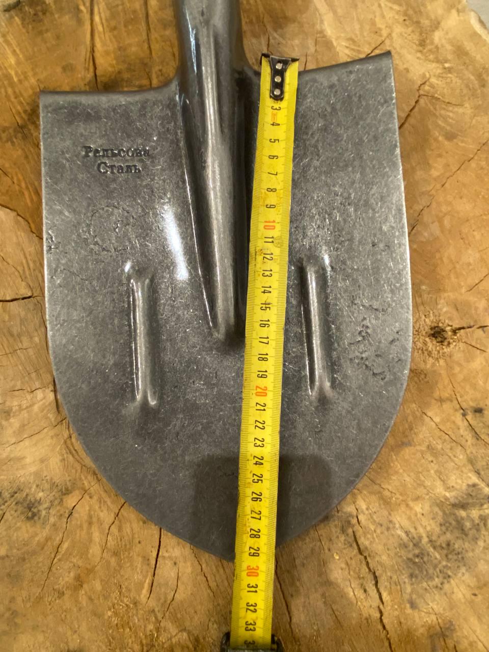 Лопата Штикова з рейкової сталі з черенком та пластиковим тримачем - фото 3