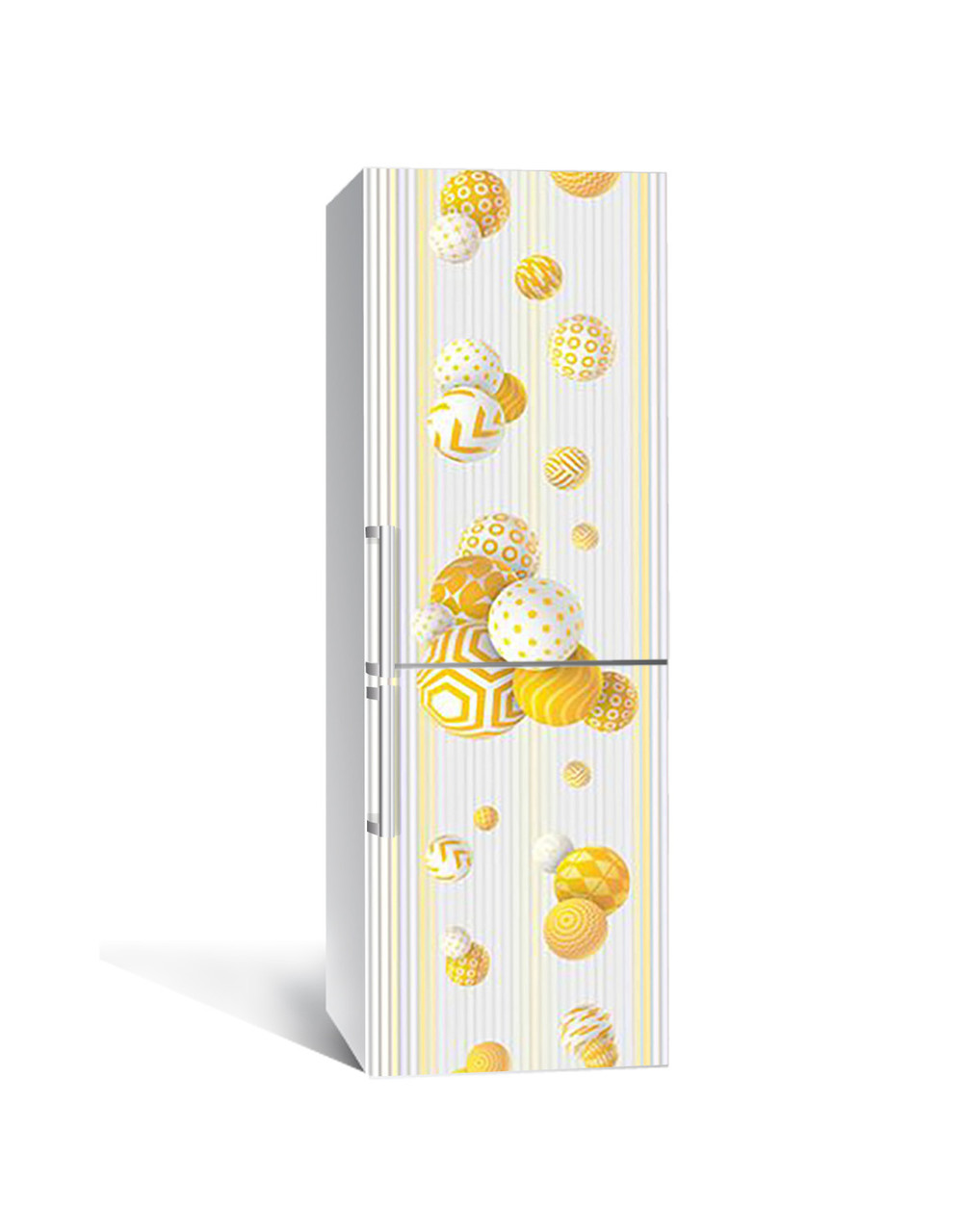 Наклейка 3D на холодильник Zatarga "Шары в узорах" виниловая 650х2000 мм