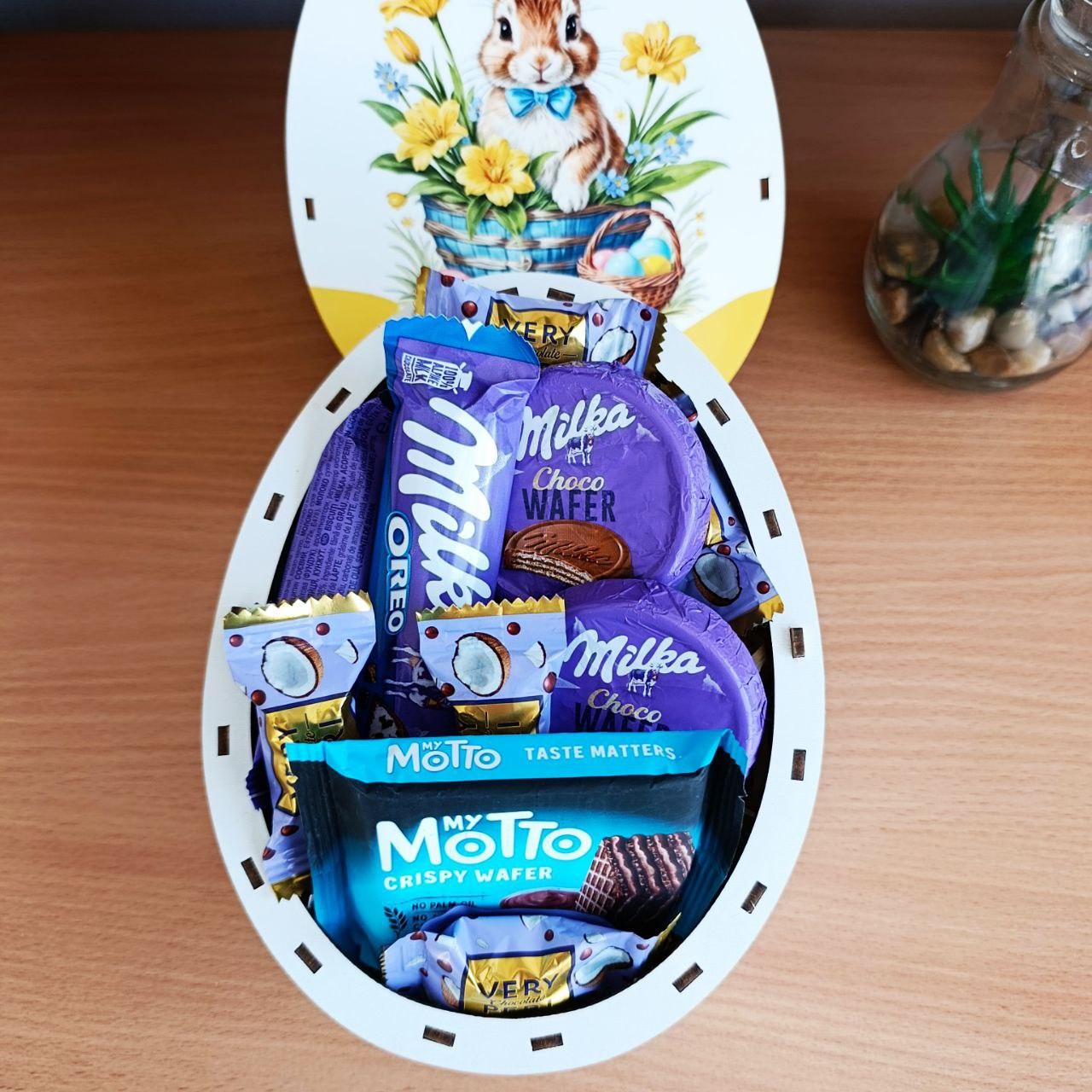 Бокс пасхальный со сладостями мелкая (ar401-2)