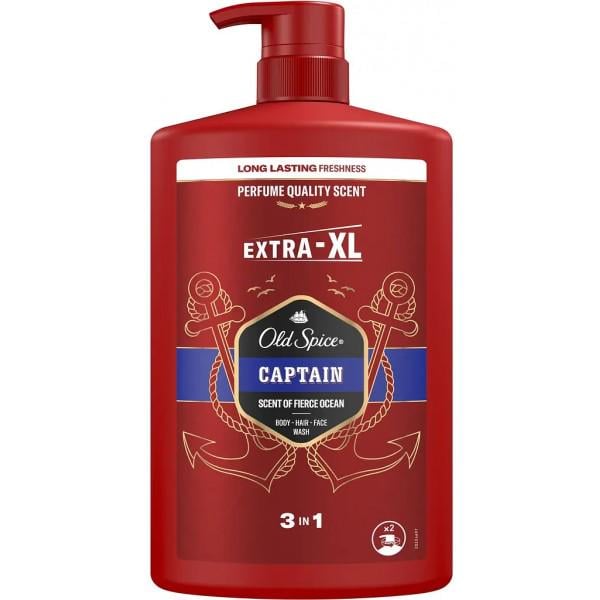 Гель для душа и шампунь Old Spice 3в1 Captain 1 л