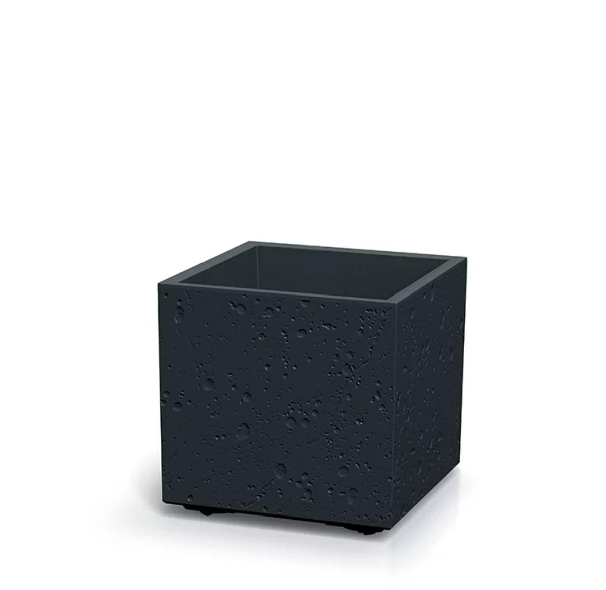 Горшок для цветов Prospeprlast на роликах Sierra Square Beton Effect 40 см Черный бетон (DSI400E-B411)