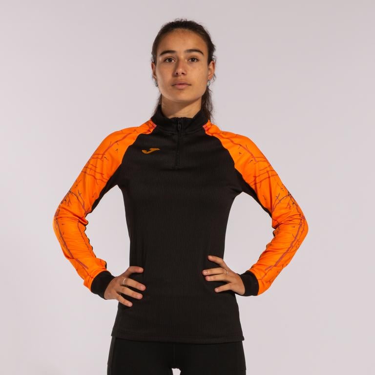 Реглан Joma 901649.108 Elite Ix Sweatshirt M Black/Orange (8445456439028)