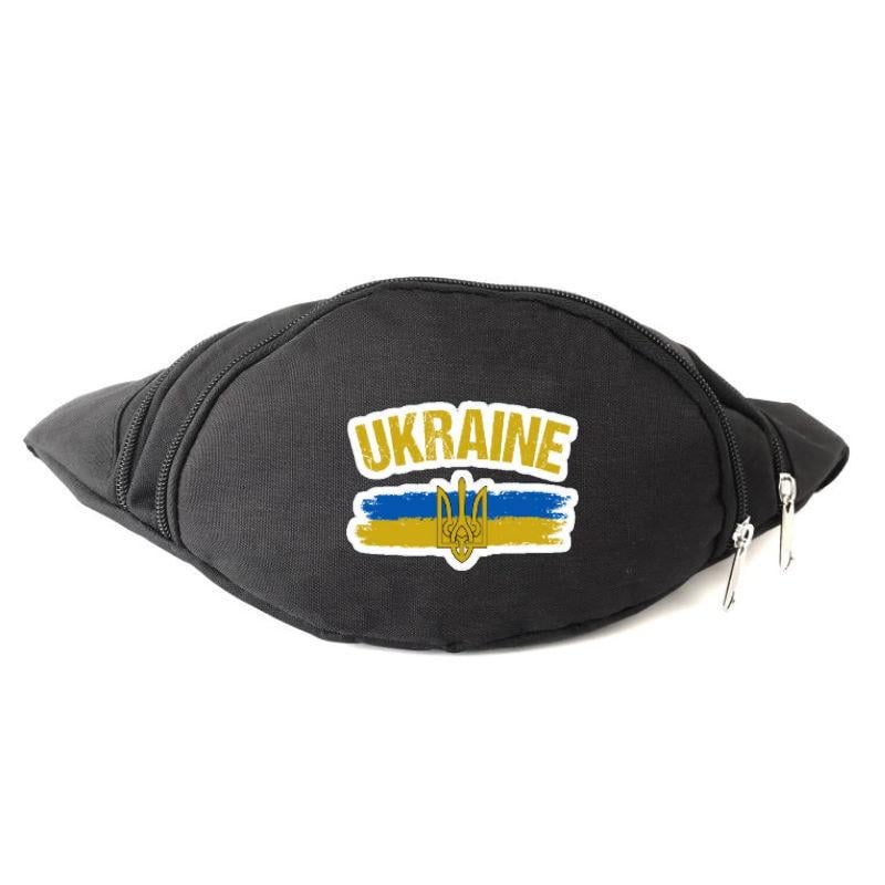 Поясная сумка-бананка Cappuchino toys с символами Украины UA-006 Черный (1640716900) Поясная сумка-бананка Cappuchino toys с символами Украины UA-006 Черный (1640716900)
