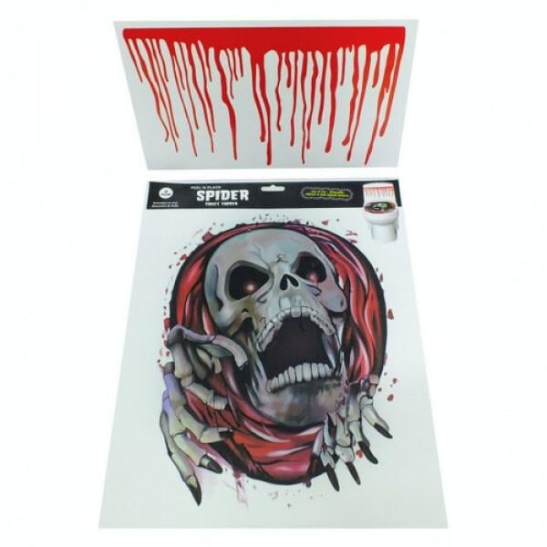 Декор на Хелоуїн Seta Наклейка Череп на унітаз (16-138-2)