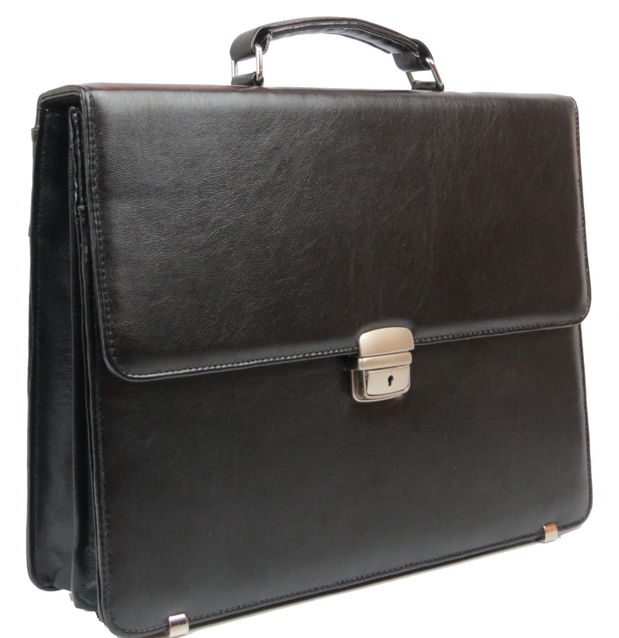 Портфель мужской Eхclusive из искусственной кожи Черный