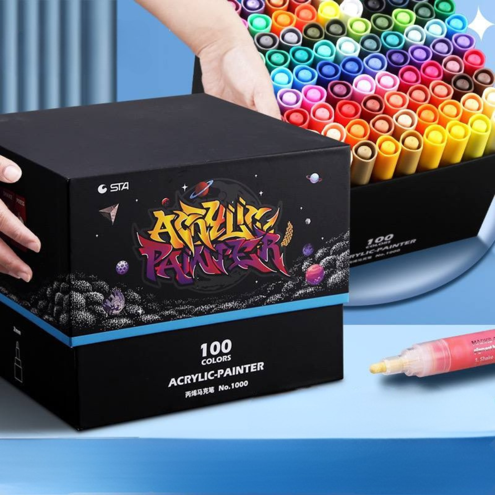 Набір маркерів для малювання акрилових 100 кольорів - фото 2