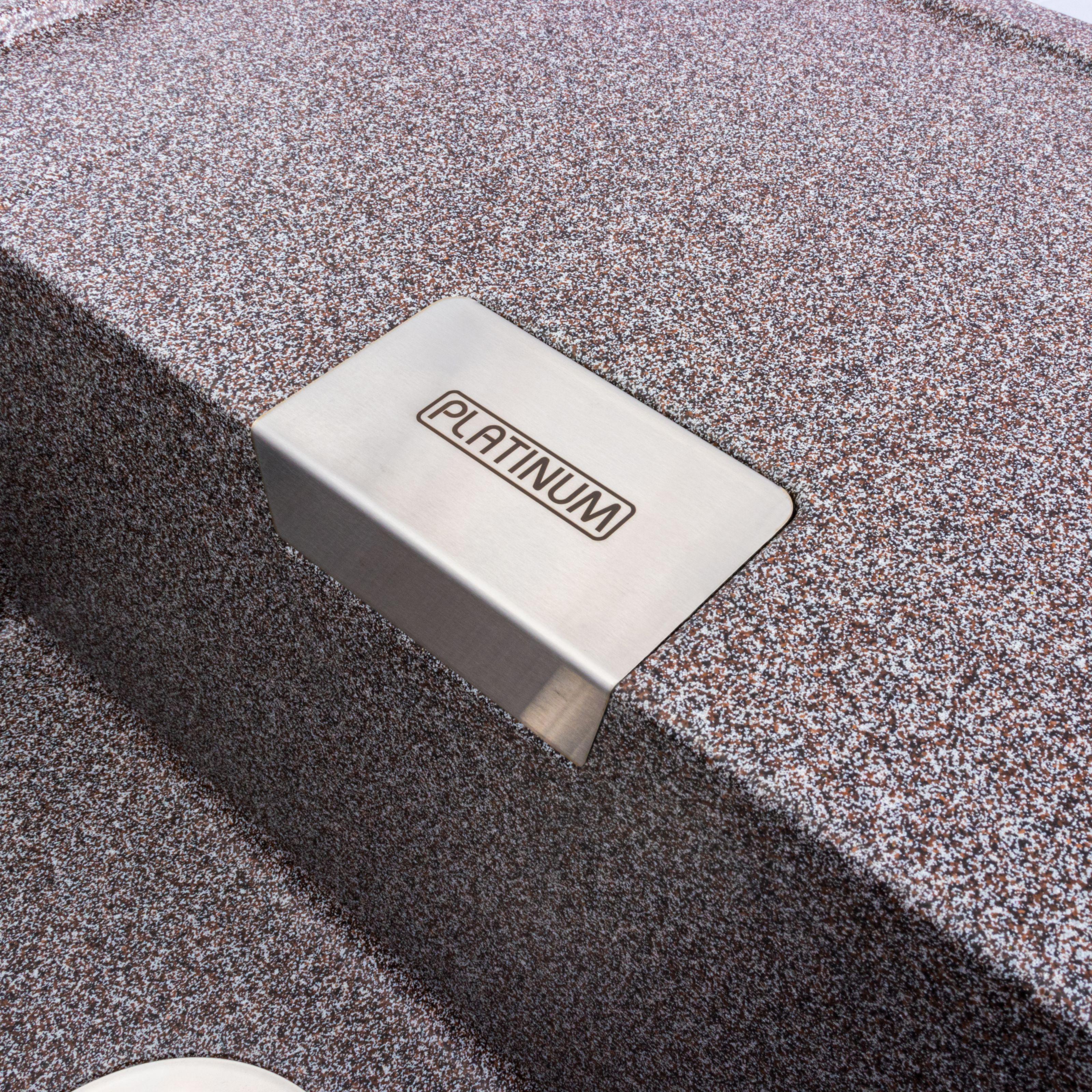 Мийка кухонна Platinum PLS-A39166 гранітна прямокутна 860x500 мм Сірий (25960367) - фото 6 Мийка кухонна Platinum PLS-A39166 гранітна прямокутна 860x500 мм Сірий (25960367) - фото 6