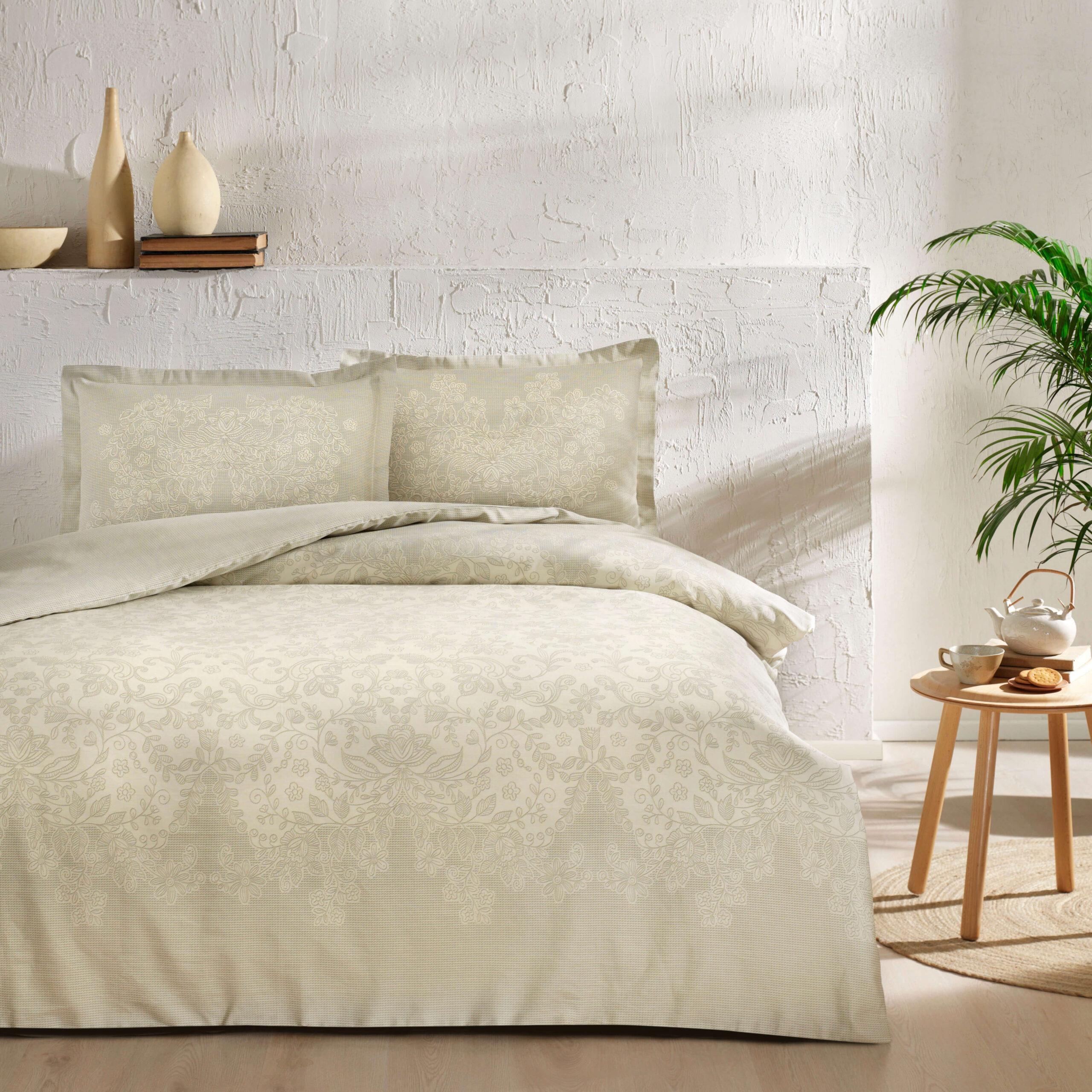 Постельное белье Tac Herta bej сатин евро (2000022282124)