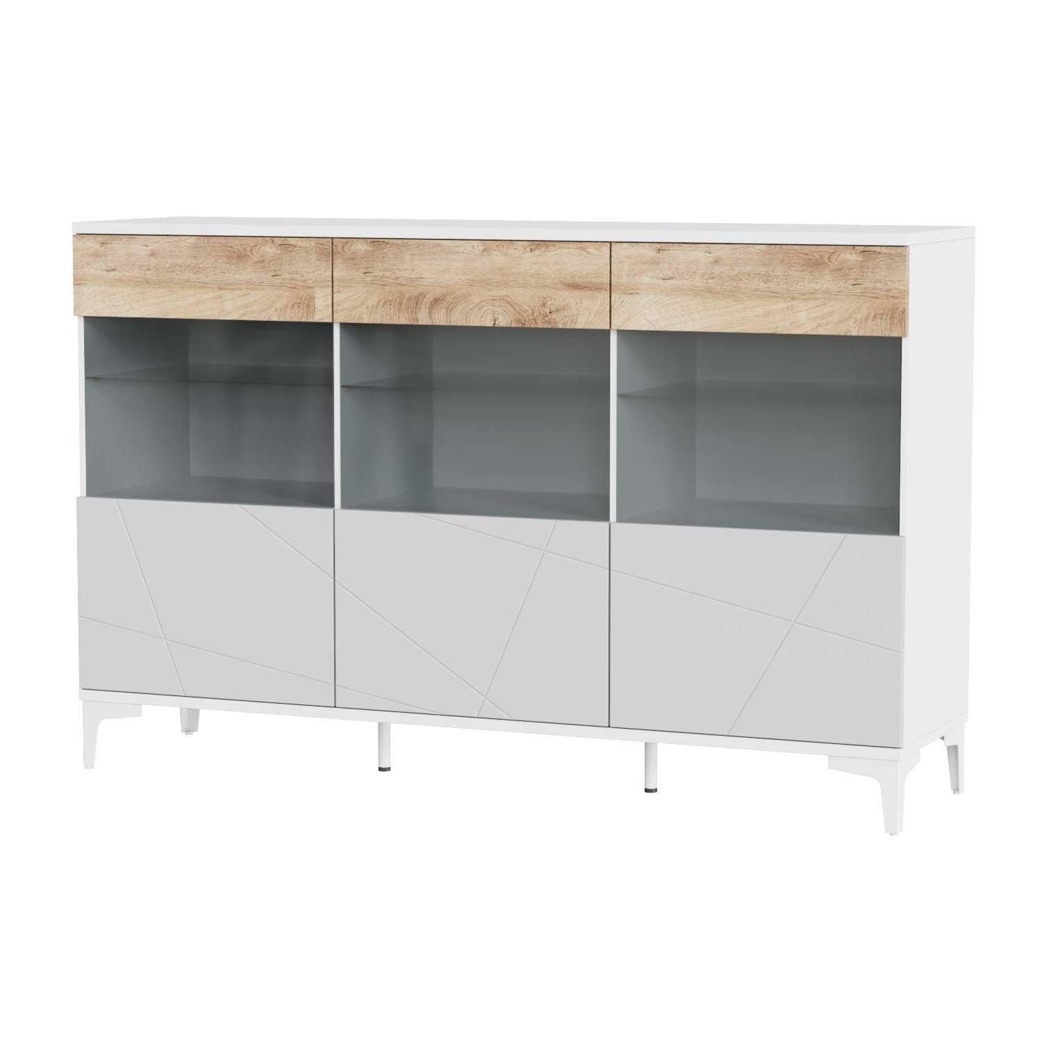 Тумба Греденция Т3 Picassa 1700x1100x550 мм Пепельный софттач (GA106050203)