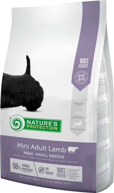 Сухой корм для взрослых собак малых пород с ягнятиной Nature's Protection 7 5 кг (NPS45735)