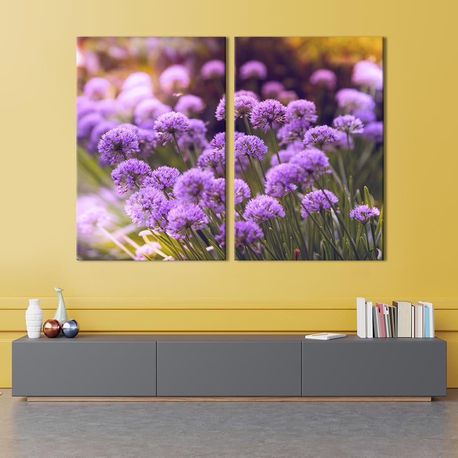 Картина на холсте Сиреневые цветы аллиума 111x81 см (958-2)