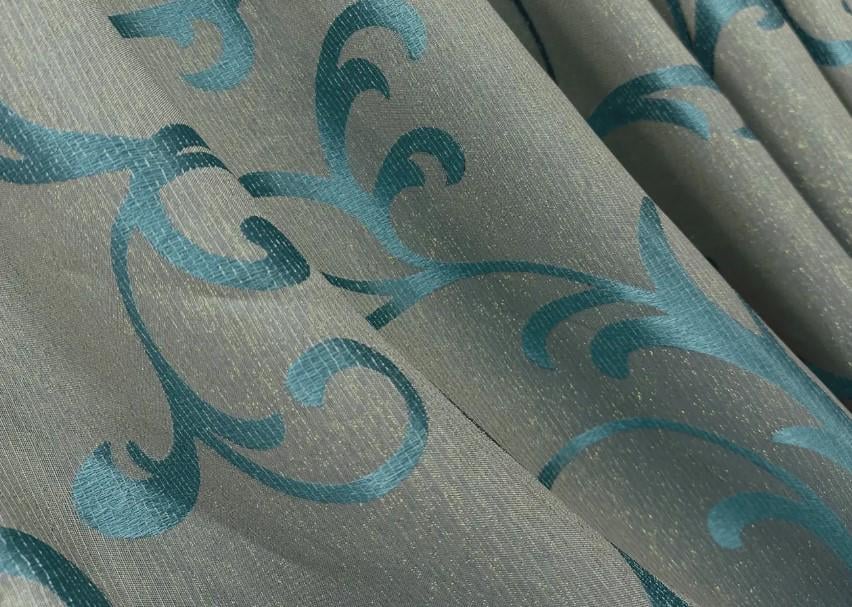 Тканина для штор Allure жакард з люрексовою ниткою Сірий/Блакитний (1616ш) - фото 1 Тканина для штор Allure жакард з люрексовою ниткою Сірий/Блакитний (1616ш) - фото 1