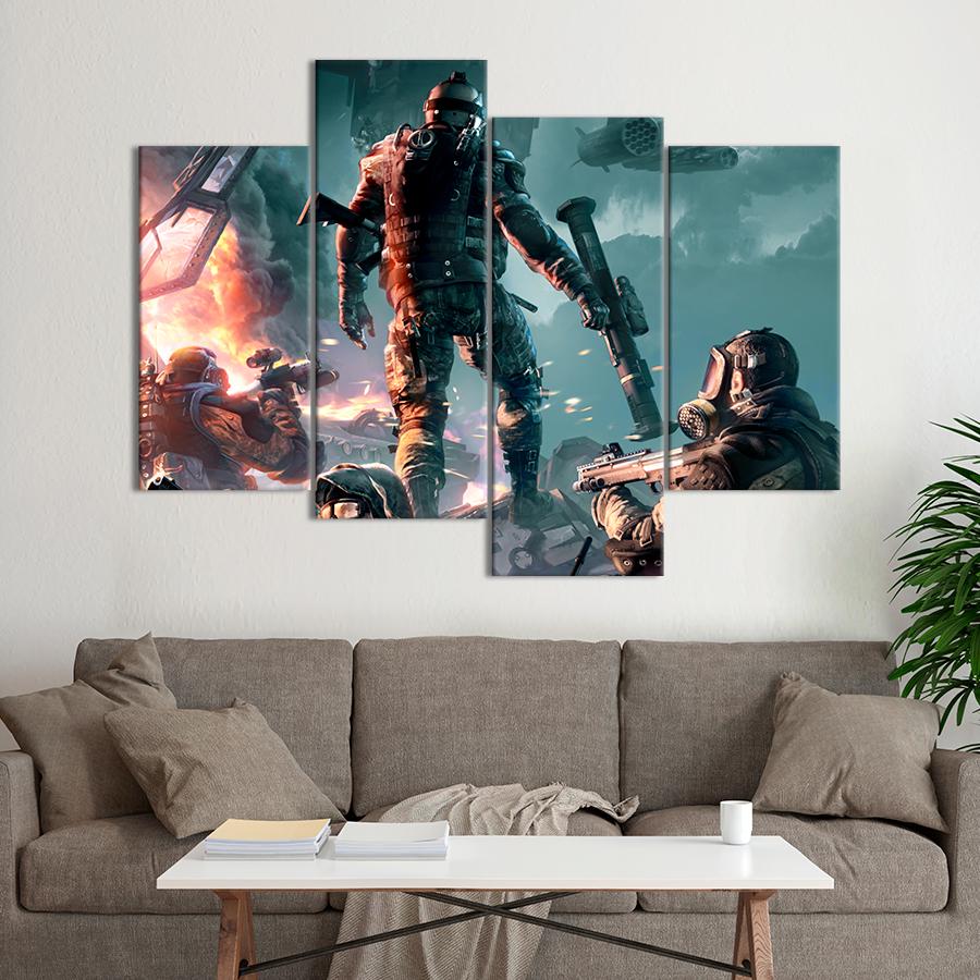 Настенний декор Взрывной постер игры Battlefield 2042 149x106 см (A137-4)