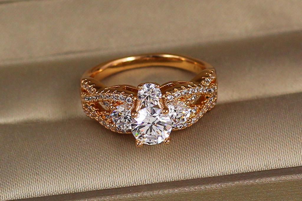 Кольцо Xuping Jewelry Франция р. 18 Золотистый (2175028367)