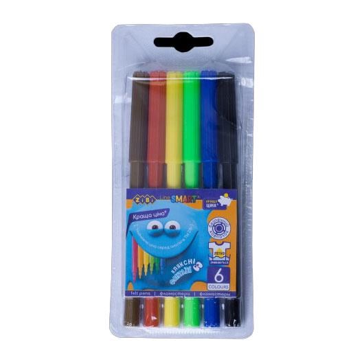 Фломастеры ZiBi Smart Line 6 цветов (ZB.2808) Фломастеры ZiBi Smart Line 6 цветов (ZB.2808)