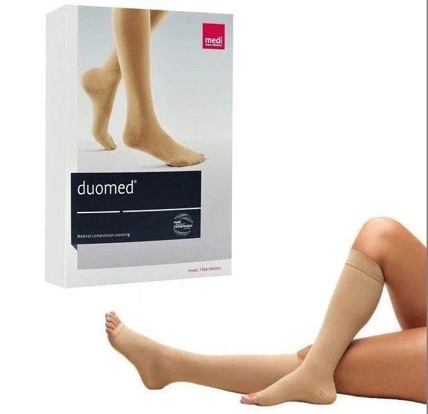 Гольфы компрессионные Medi Duomed 2 класс открытый носок XL Бежевый - фото 3