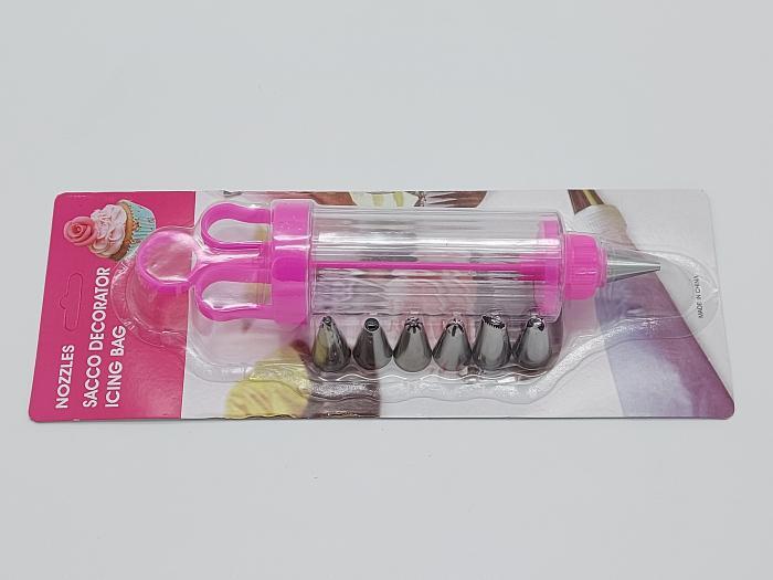 Кондитерский шприц с насадками для крема 6 шт. L 21 см (1451490492) - фото 2 Кондитерский шприц с насадками для крема 6 шт. L 21 см (1451490492) - фото 2