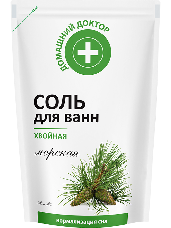 Соль для ванн Домашний доктор Хвойная дой-пак 500 г