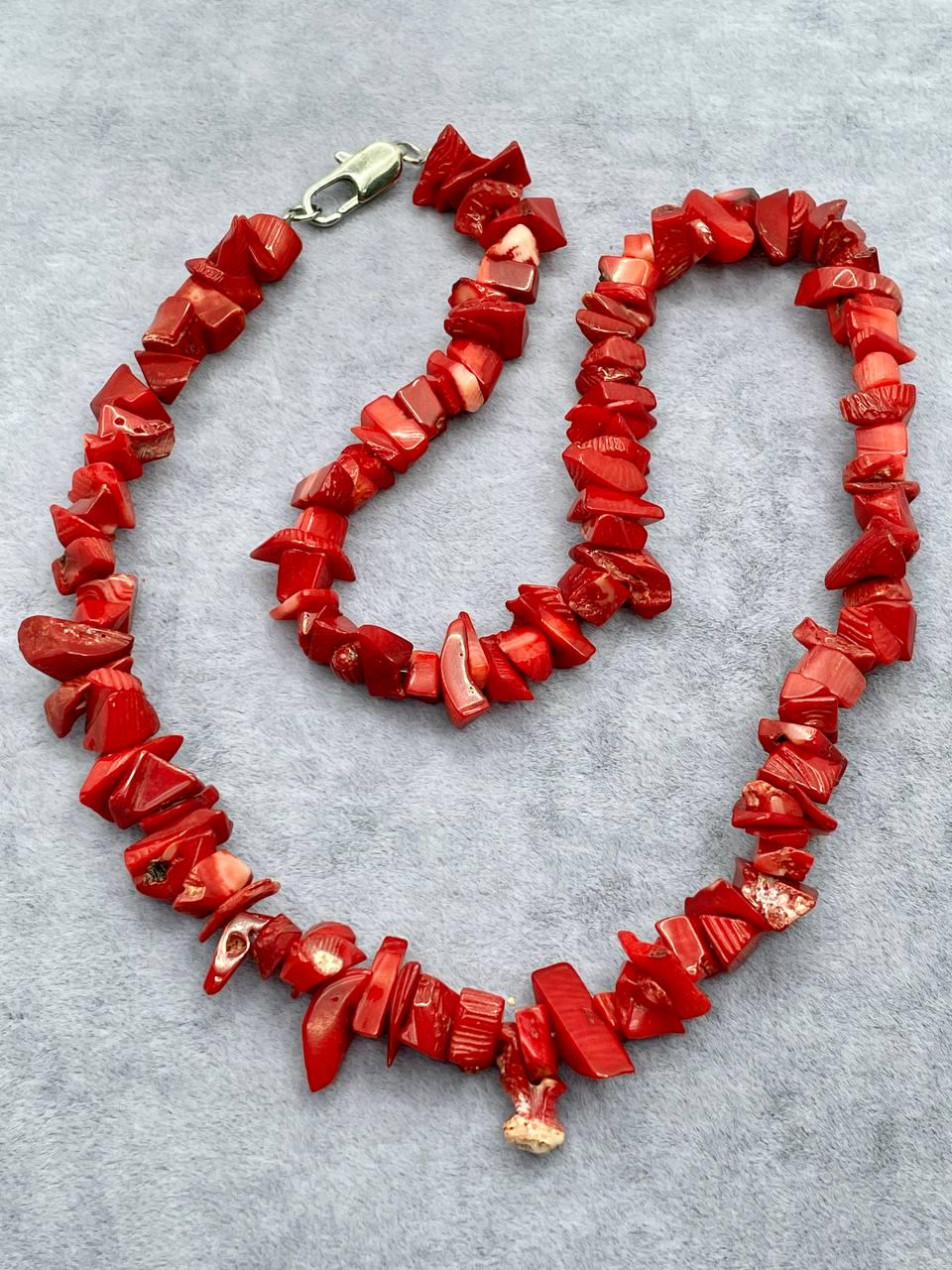 Бусы натуральный коралл Красный (9221)