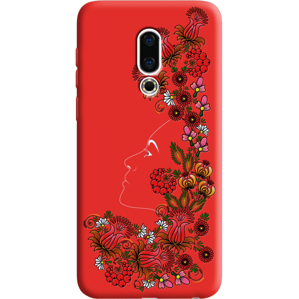 Чехол BoxFace Meizu 16 TH 3D Ukrainian Muse Красный силикон (35817-bk64-36102) - фото 1