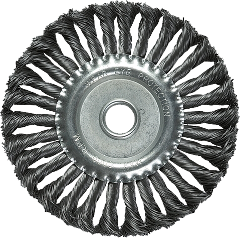 Щетка для КШМ Grad 125 мм 22,2 мм плоская крученая (53839)