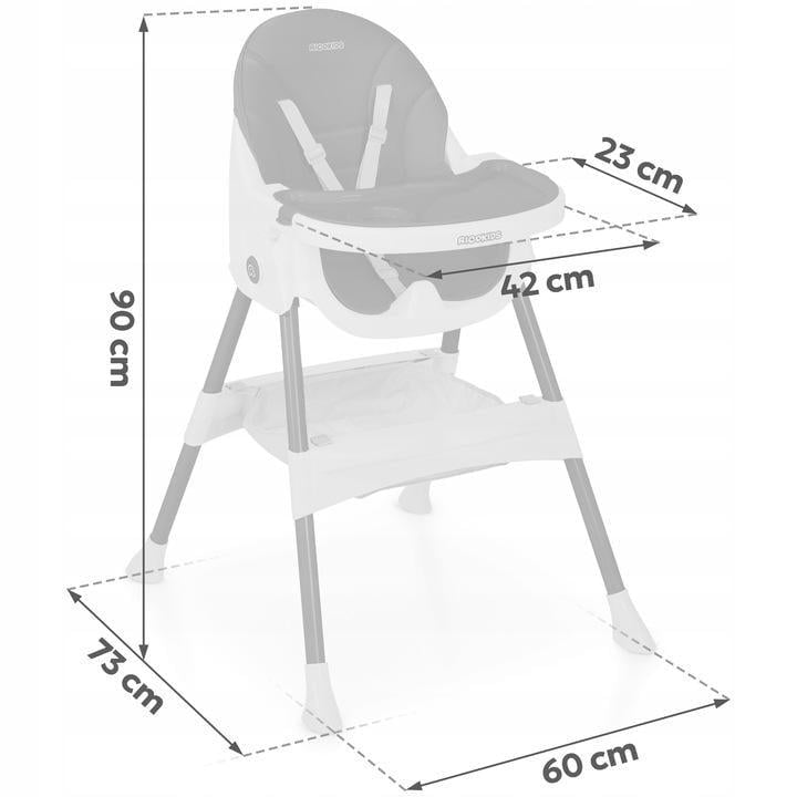 Стульчик для кормления Ricokids Mani 3в1 Черный (700900) - фото 3 Стульчик для кормления Ricokids Mani 3в1 Черный (700900) - фото 3