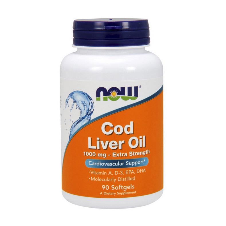 ᐉ Масло печени трески Now Foods Cod Liver 1000 мг 90 капсул (00000028499)