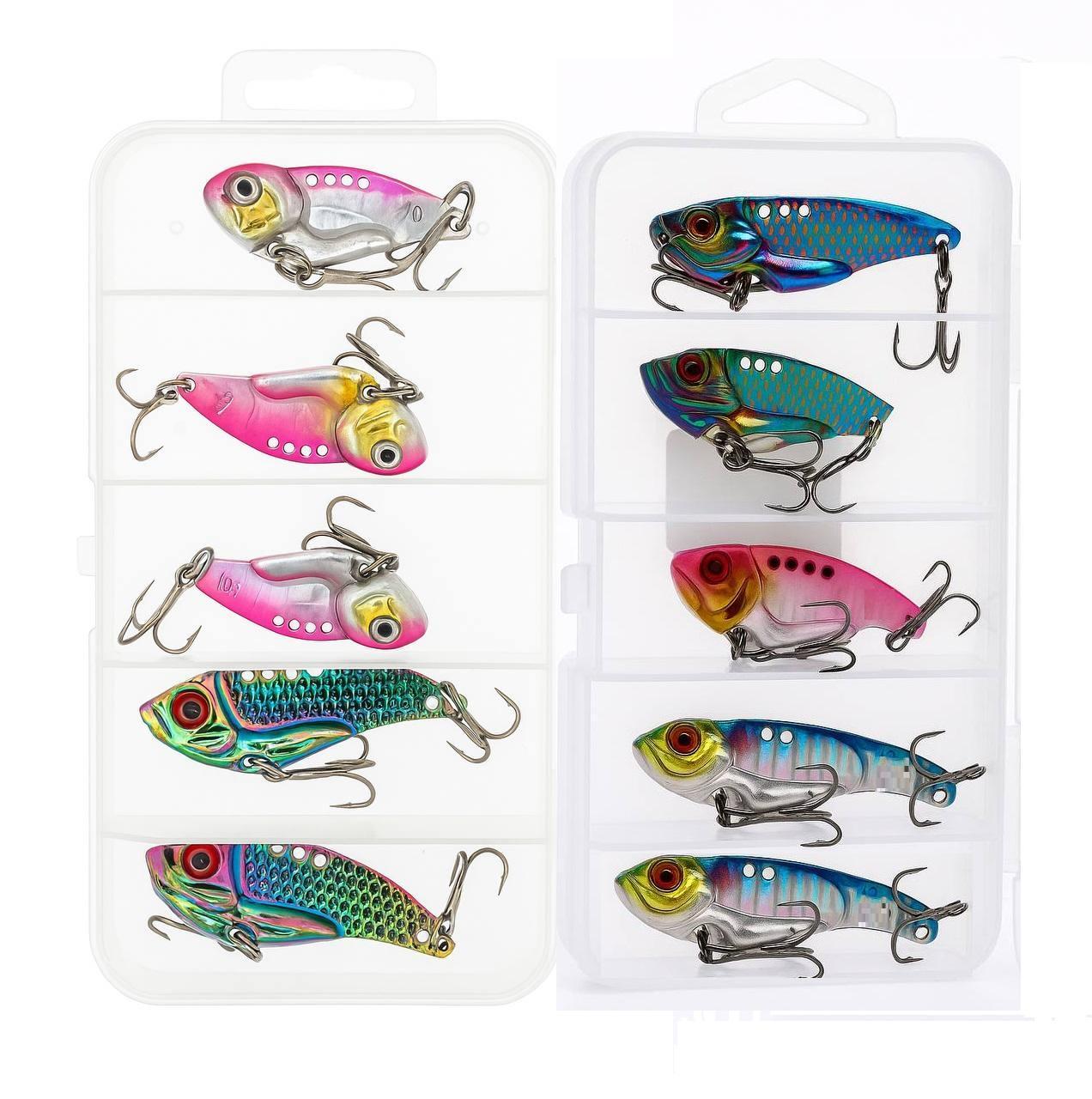 Набір наживок для риболовлі Р8 15 грам блешні з гачками в коробці 10 шт. (НР051445)